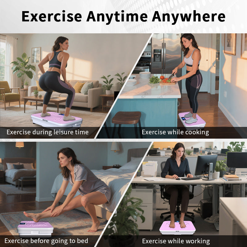 ROTAI Shake Plate Vibration Exercise Machine – Lymphatic Support, Whole Body Workouts for Women & Men, 400 lbs Capacity